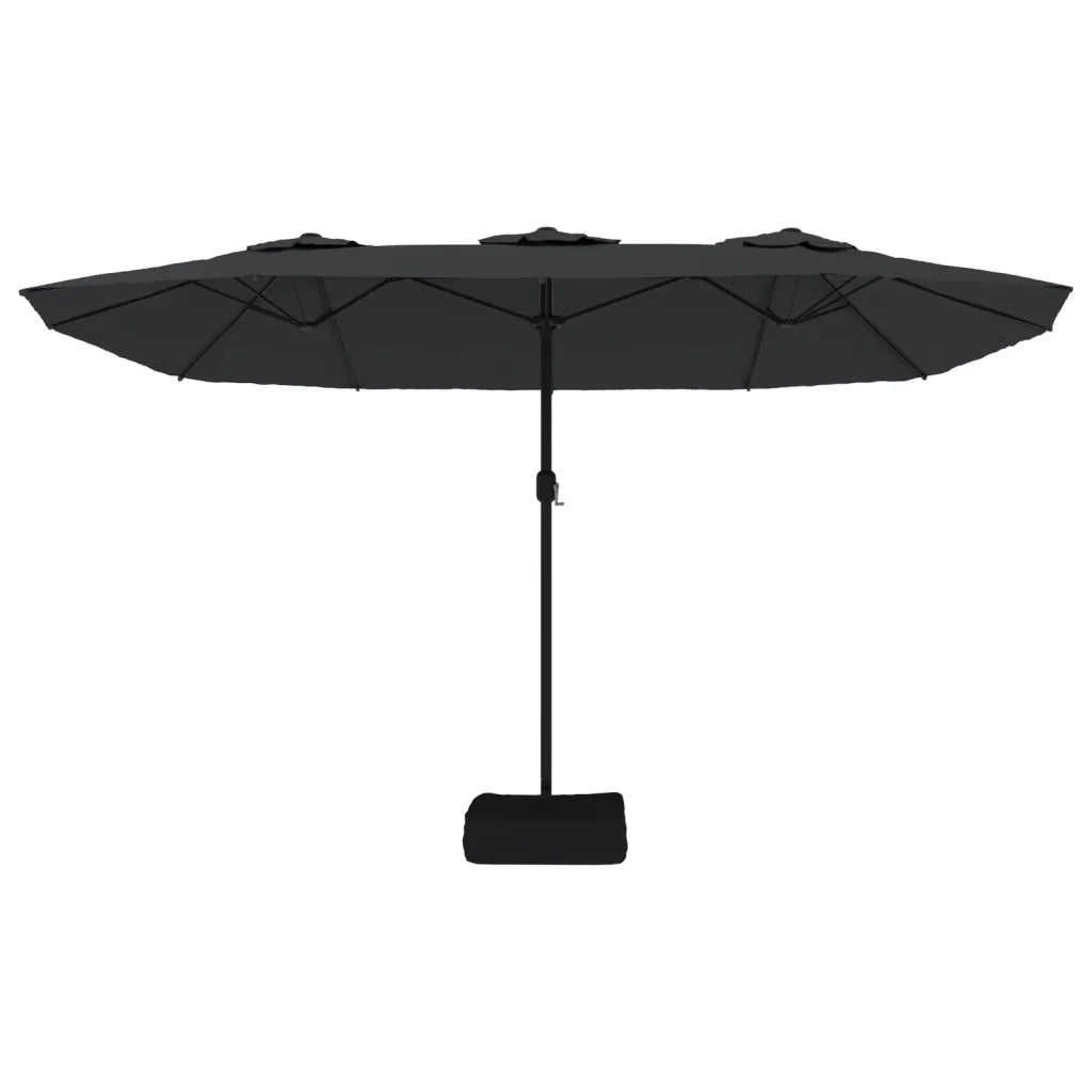 Ombrellone a Doppia Testa Nero 449x245 cm