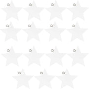Decorazioni di Natale in legno a forma di stelle Ø 38 cm 35 mm spessore bianco 15 pezzi
