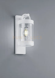 SAMBESI APPLIQUE DA ESTERNO LANTERNA CON SENSORE CREPUSCOLARE METALLO BIANCO H. 33CM 1 LUCE ATTACCO E27