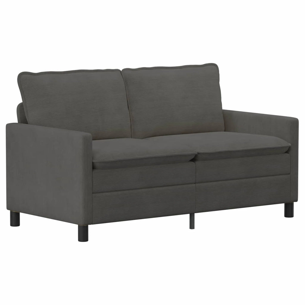 Set di divani 2 pcs Grigio Scuro Tessuto