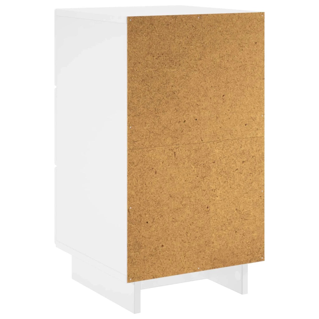 Armadio da Notte Bianco Lucido 33,5 x 34,5 x 60 cm 8011431