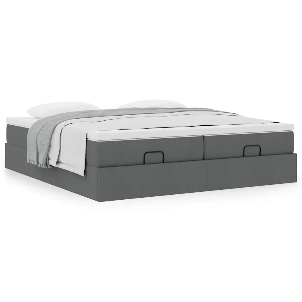 Struttura Letto Pouf con Materassi 160x200 cm in Tessuto 3311235