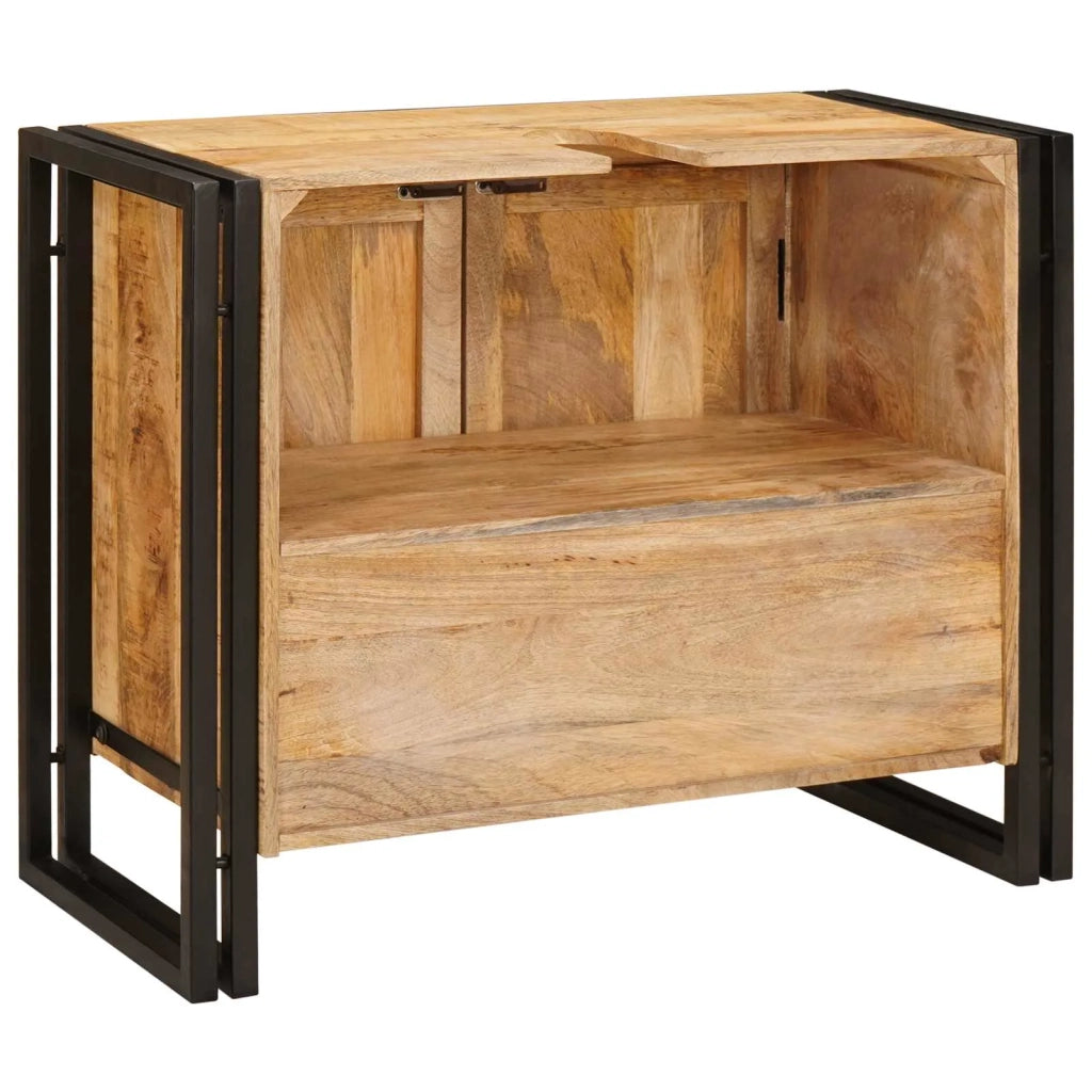 Armadio sottolavello con porta Marrone Legno di mango massello 4102766