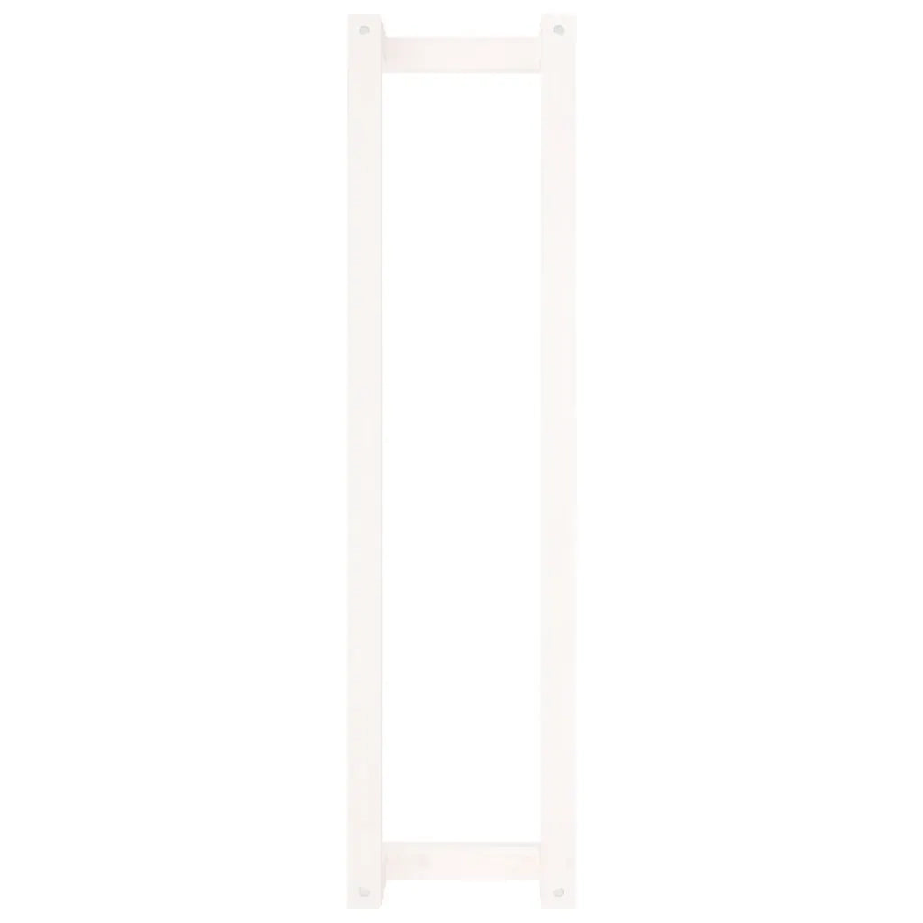 Portasciugamani Bianco 23x18x90 cm in Legno Massello di Pino 822398