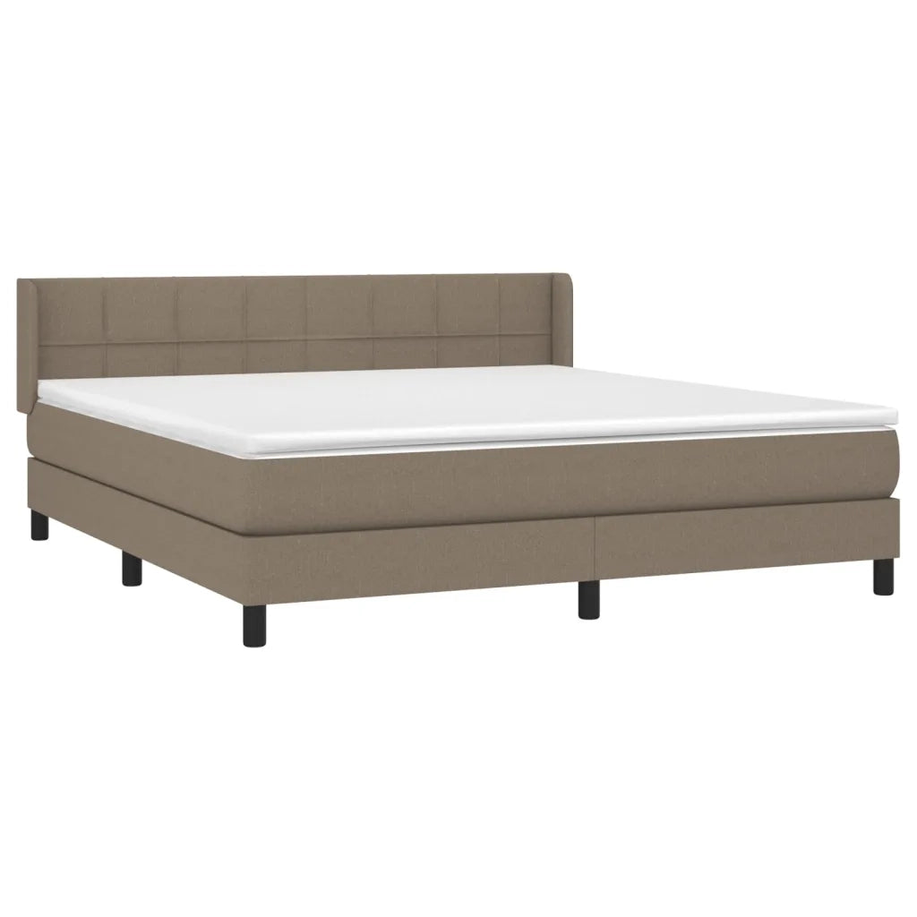 Giroletto a Molle con Materasso Tortora 160x200 cm in Tessuto 3129725
