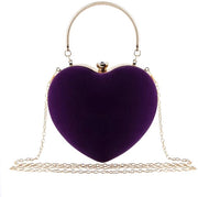 Borsa da Cocktail per Donna con Forma di Cuore, Portamonete Mini Stilosa con Cinturino per Schiena