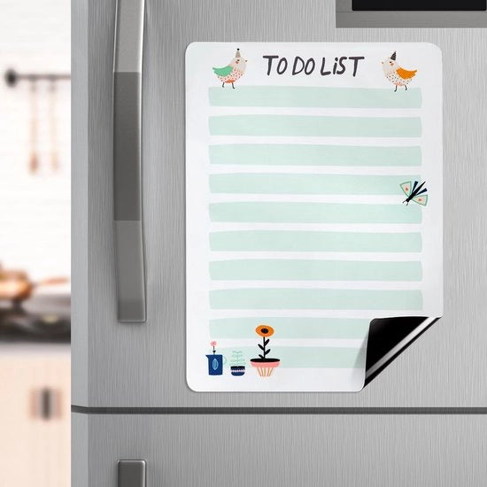 Pannello A4 Magnetico per Piani di Azione - Pianta di Casa - Whiteboard - Lavabile - Organizzazione - Pannello di Scrittura Flessibile - Pianta di Piano