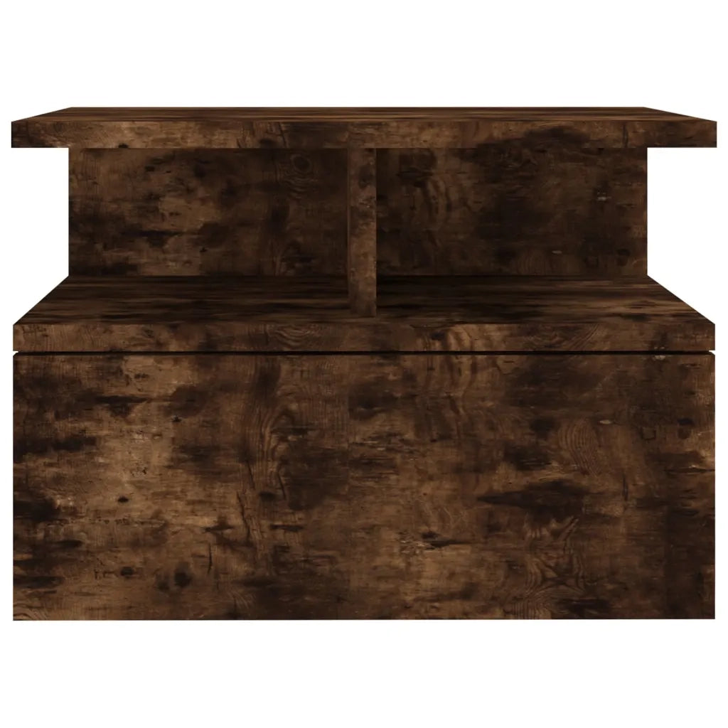 Comodini Pensili Rovere Fumo 2pz 40x31x27 cm Legno Multistrato cod mxl 46794