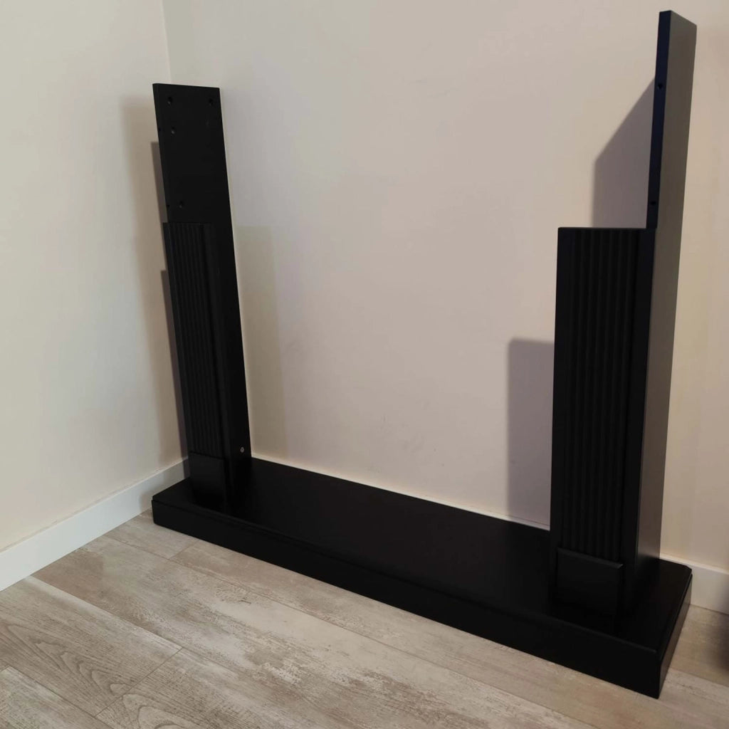 Mpc Cornice Camino Caldera Cornice Caminetti Caldera Nero Ideale Per Inserto Elettrico Caminettovulcano o Bruciatore Esistente Design Classico Senza Tempo Realizzato In Robusto Legno Mdf