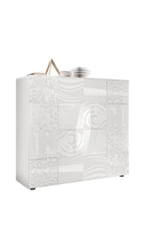 Credenza Mobile Soggiorno 2 Ante in Melaminico 120x42x110cm TFT Blossom Bianca