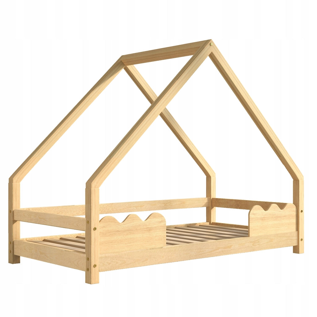 Letto singolo per bambini in legno naturale - Xylo - 90x200 cm