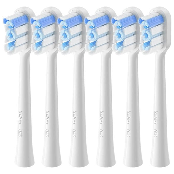 Laifen, Testine di Ricambio Super Clean, Per Spazzolino Elettrico Wave, 3 Pezzi, Trasparenti