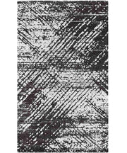 Tappeti Arredo ESSENZA NERO disegno moderno astratto contemporaneo, multiuso lavabile antiscivolo cm.65x110 (Coppia)