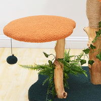 Fudajo Albero tiragraffi con effetto pianta 135 cm pelliccia e legno pero