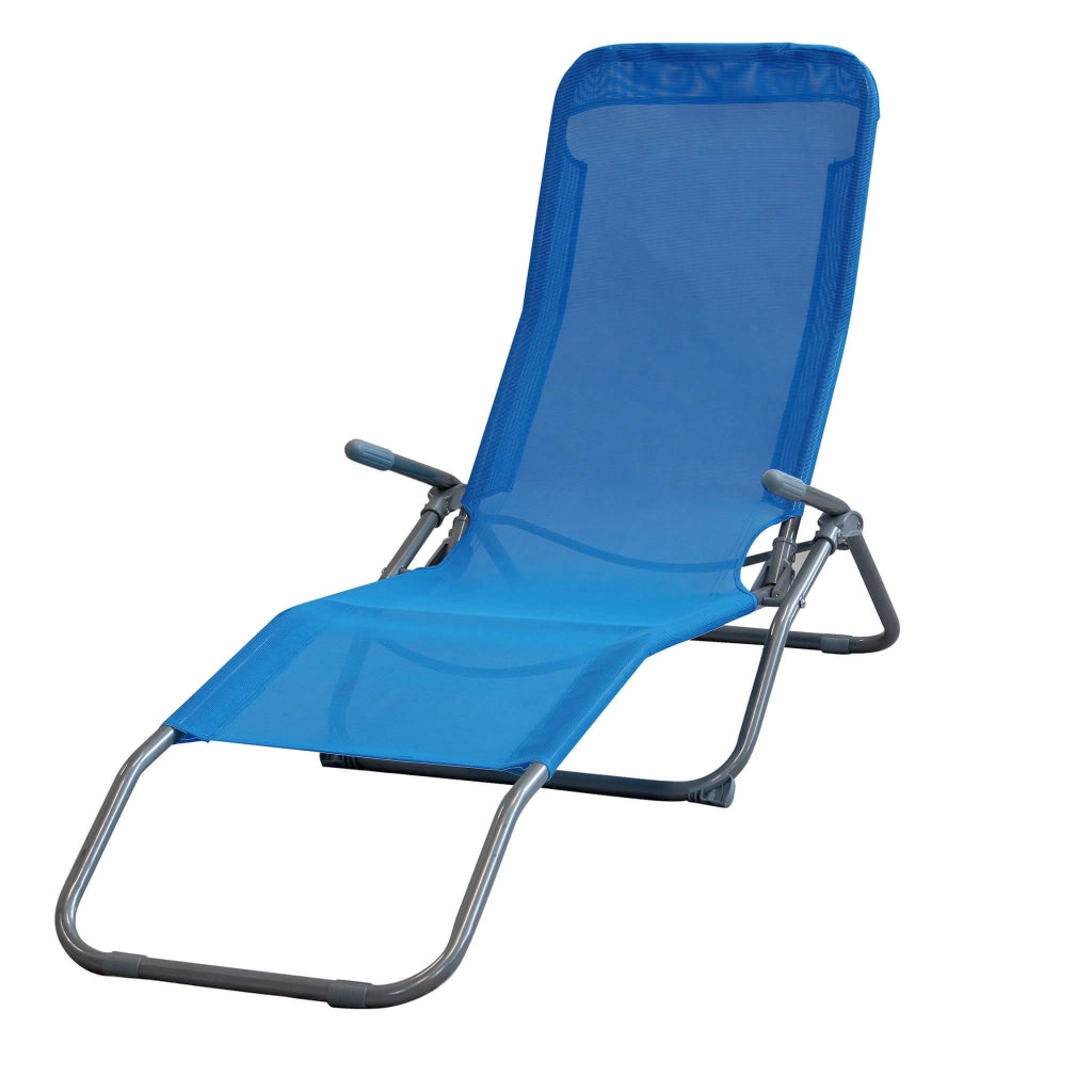 Sdraio mare prendisole Pieghevole  in Acciaio Textilene cm 135x60x95 - LONNY