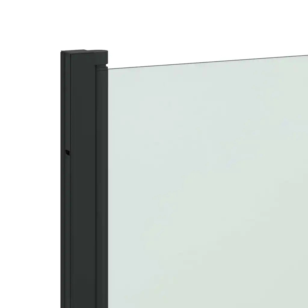 Involucro Doccia Nero 130 x 138 cm Vetro ESG e Alluminio CFW1640323
