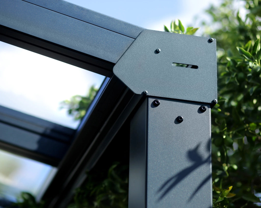 Pergola Addossata in Alluminio di Premium Stockholm 3.4X7.3 m Trasparente
