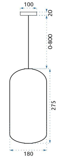 Lampada Led Da Soffitto Pensile Di Vetro Blu App443-cp