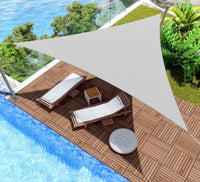 AIO FACTORY Vela Ombreggiante 3x3x3m Impermeabile Vela Ombreggiante da Giardino Bianca