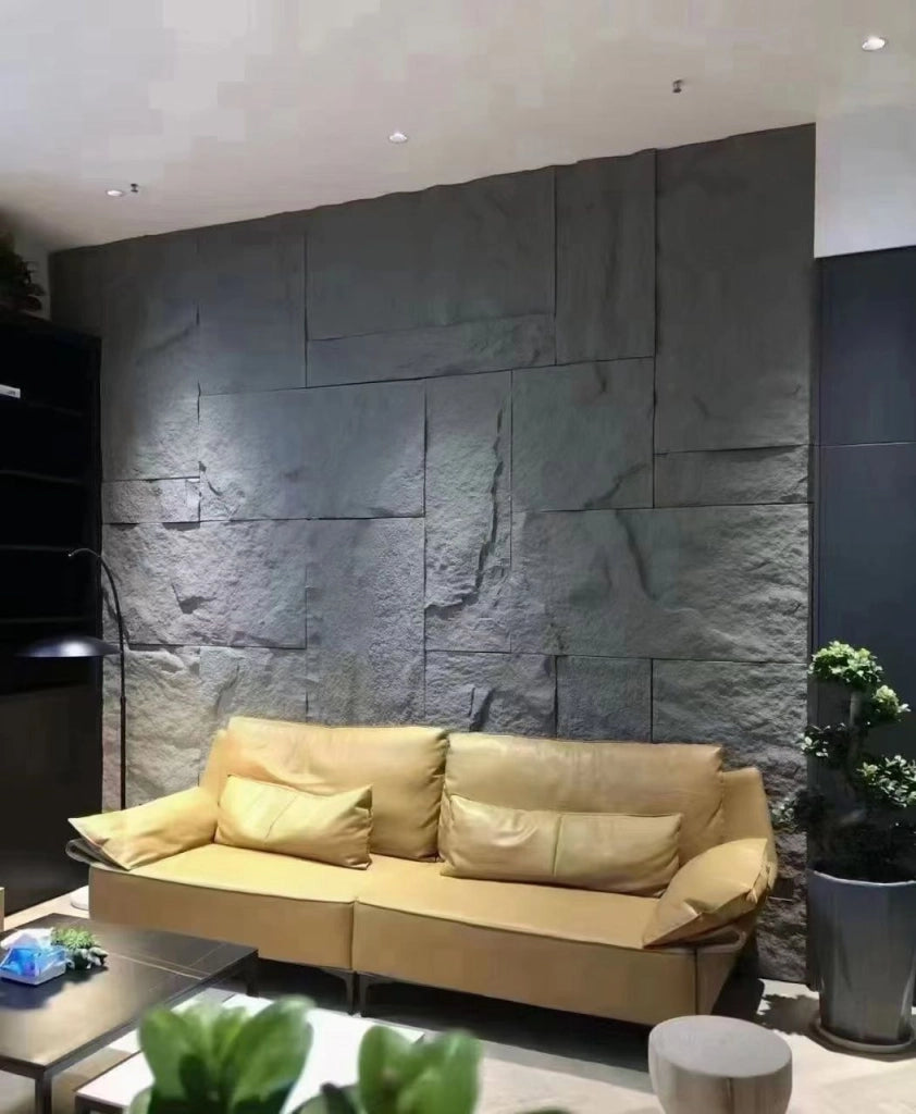 Kit 10 Pannelli Decorativi  Slate Rockstone in Poliuretano - Effetto Roccia 3D - 120x60x3 cm