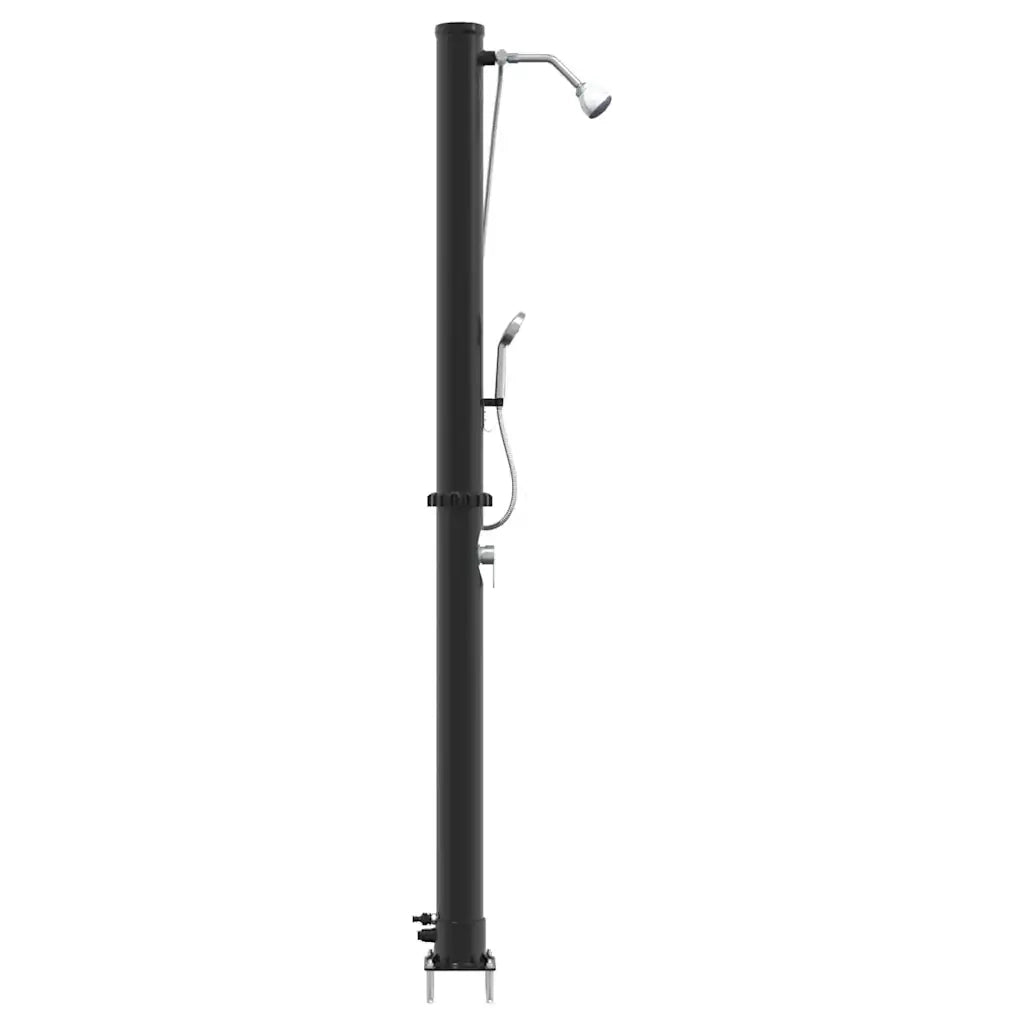 Doccia Solare da Esterno Nero 217 cm PVC e Alluminio CFW5110682