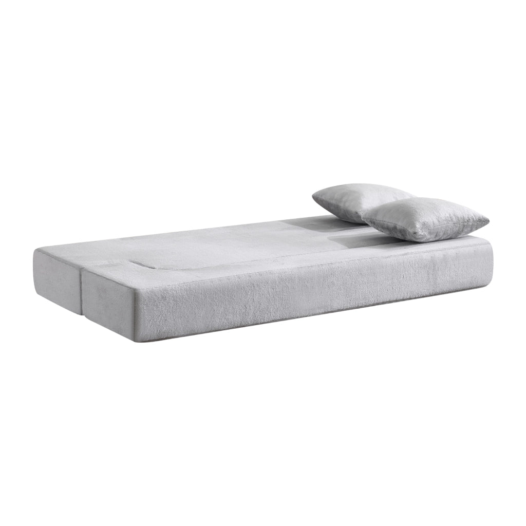 DIVANO Convertibile a 2 Posti 31x31x110 cm Grigio Chiaro in Schiuma