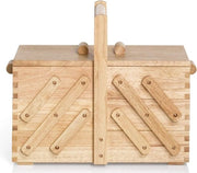 Cestino da Cucito in Legno Beige Marrone con Spedizione Gratuita