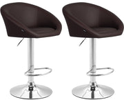 Set 2x Sgabelli Lounge Miami V2 in similpelle marrone