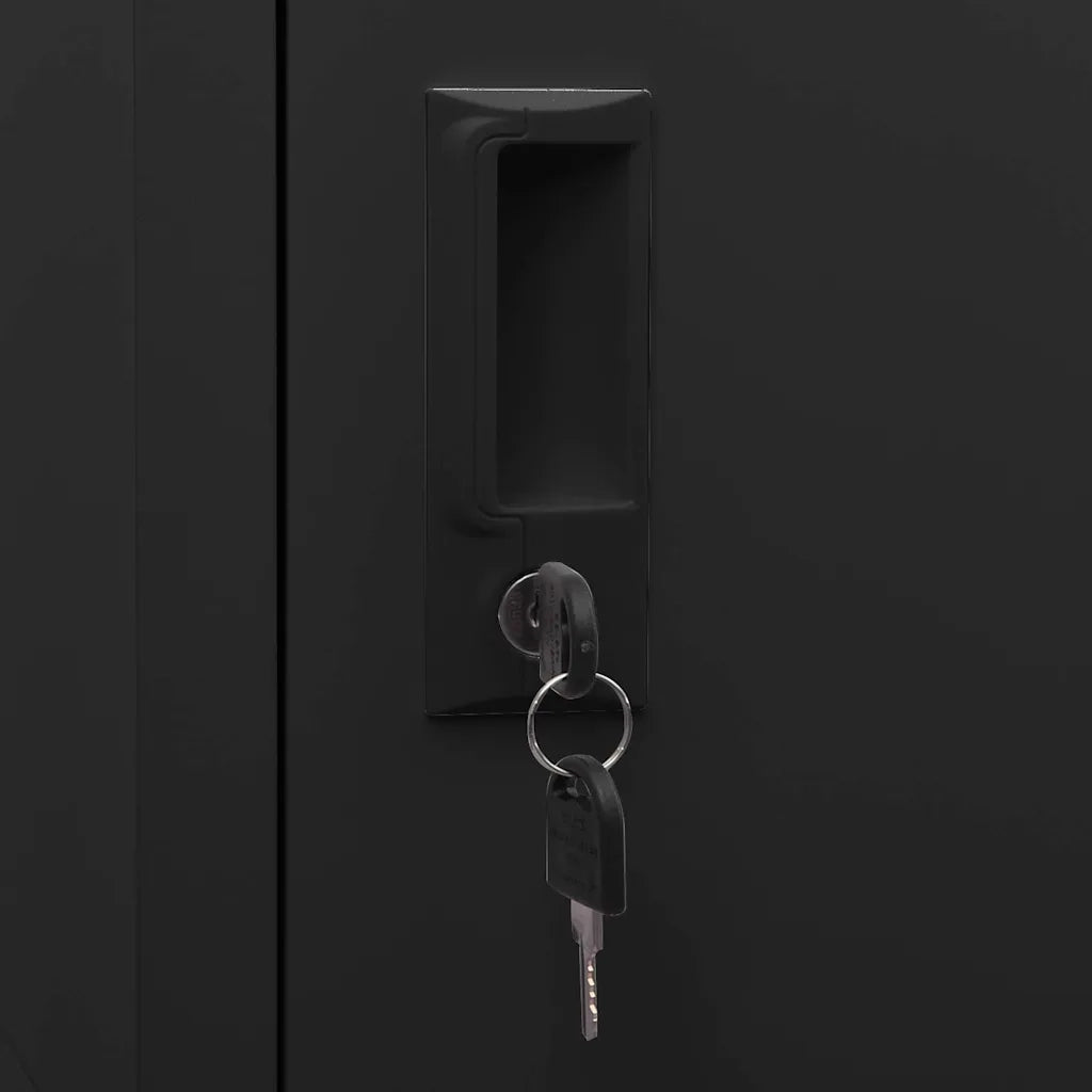 Armoire à casiers Noir 38x40x180 cm Acier