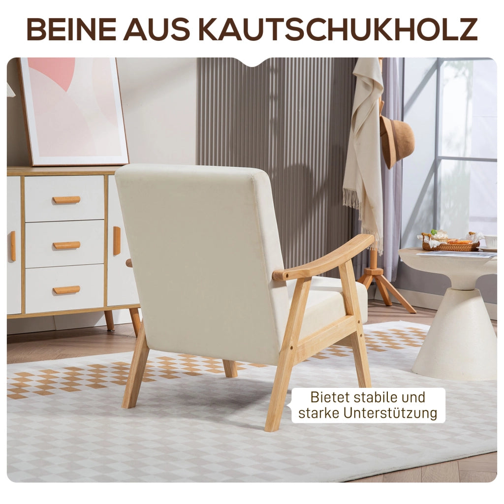 Poltrona Imbottita Cremewei? ¨C zephmum ¨C Schiuma, Legno