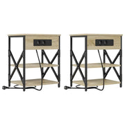 Set di 2 Comodini | Armadio da Notte | Mobiletto da notte Rovere Sonoma 41 x 31 x 51 cm