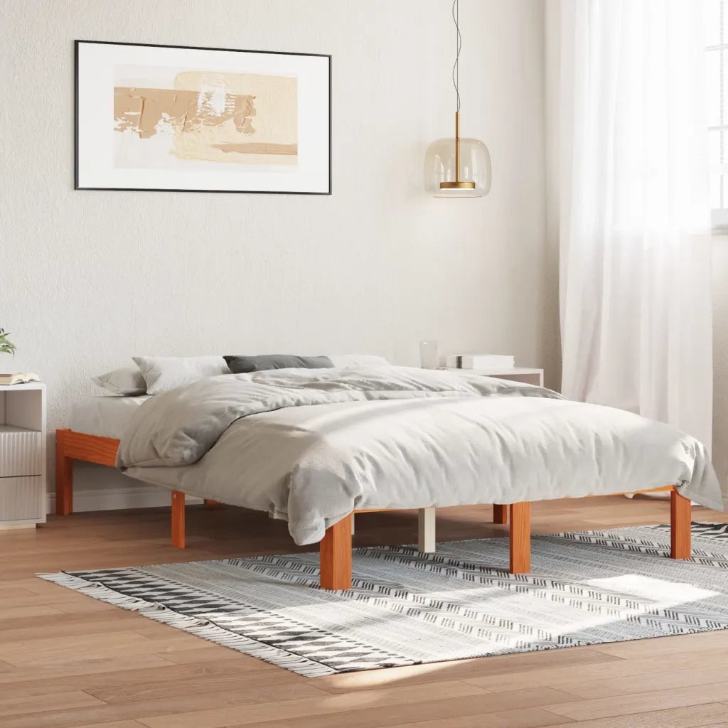 Giroletto Marrone Cera 140x200 cm in Legno Massello di Pinocod mxl 111968