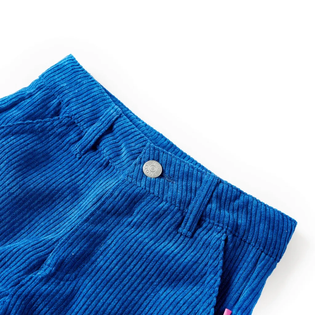 Pantaloni per Bambini in Velluto a Coste Blu Cobalto 92 CFW6421224