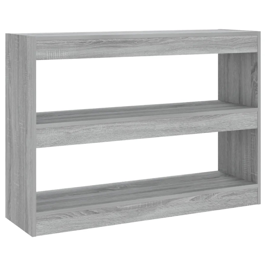 Libreria Divisorio-Scaffale per Libri-Mobile di Stoccaggio Grigio Sonoma 100x30x72 cm