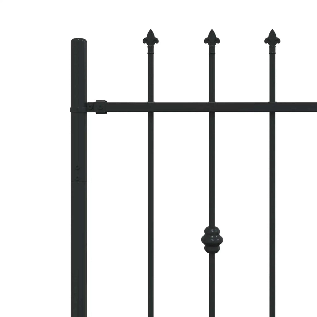 Recinzione da Giardino | Recinzione a punte Asten Nero 200 x 130 cm