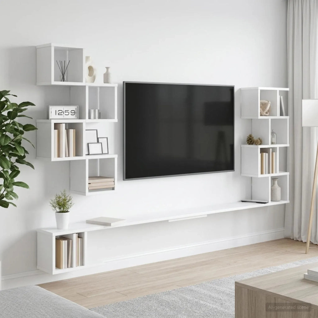 Mensola per TV da muro Bianco 200 x 15 x 94 cm 8012300