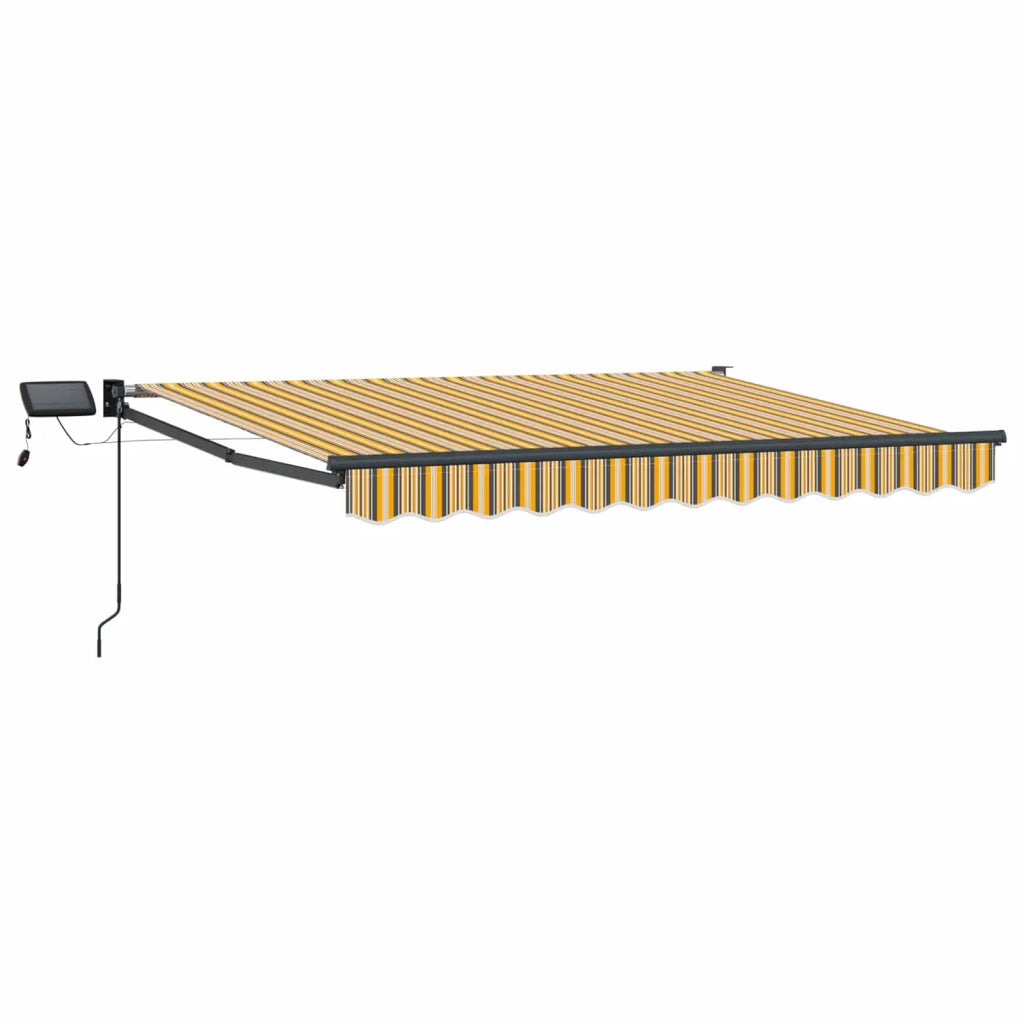 Tenda retrattile manuale con LED-Tenda parasole per balcone 3,5 x 2,5 m 550997