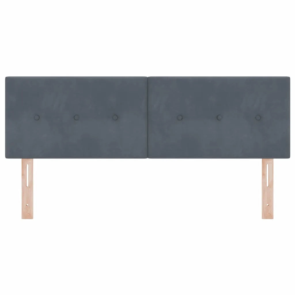 Testiera Grigio scuro 144 cm Velluto 42007158