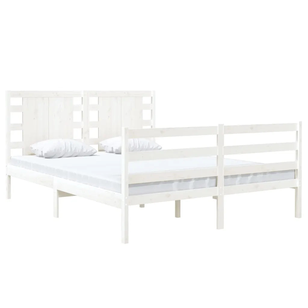 Giroletto senza Materasso-Struttura Letto Bianco 120x190 cm Legno Massello Pino 907819