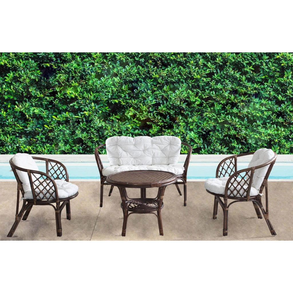 Salotto da Giardino 4 posti con Tavolino in Wicker - ECO