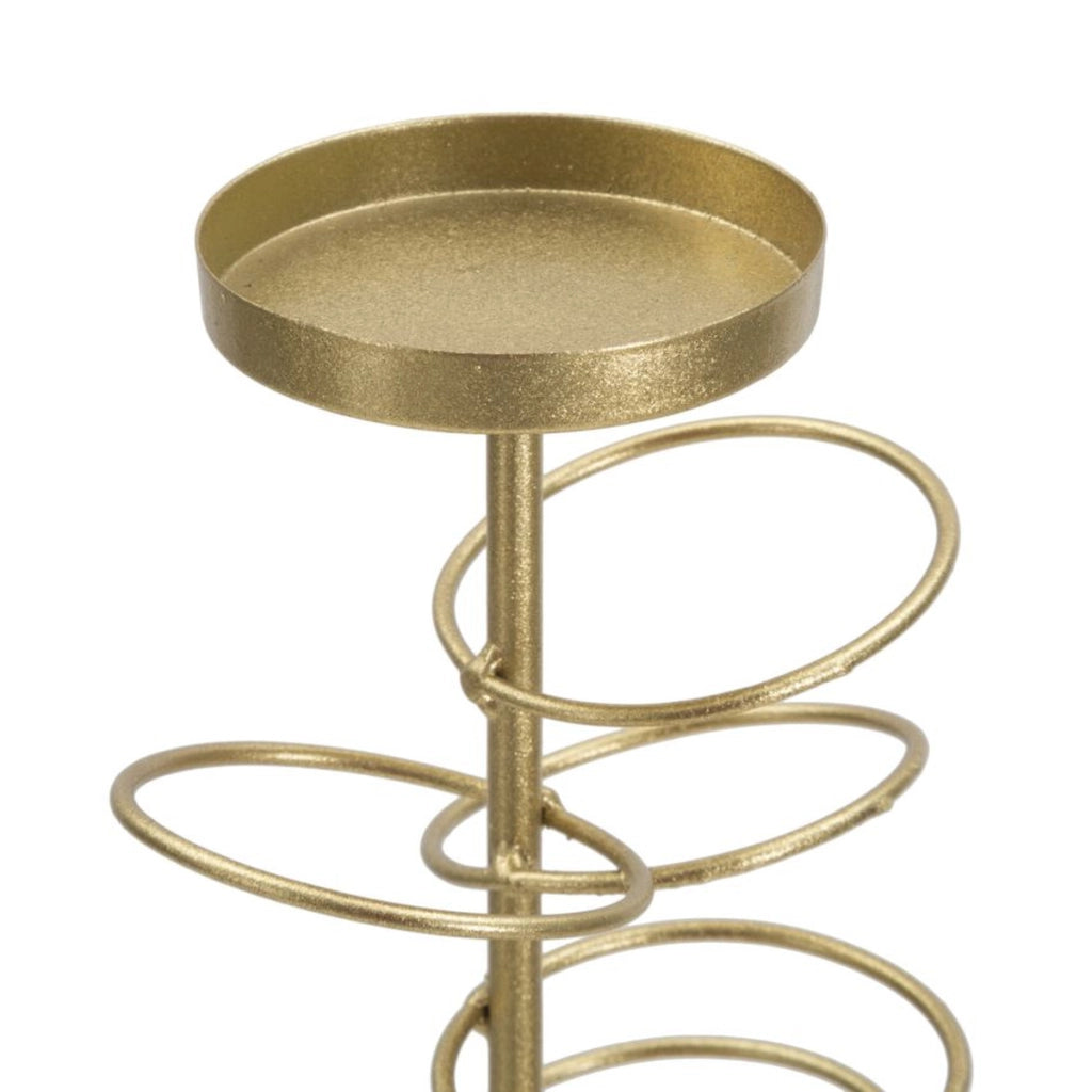 Portacandela VKH340, Oro, Marmo, 14x13x50,5 cm
