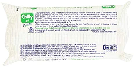 SET 12 CHILLY SALVIETTE INTIME 12 PZ FRESCHEZZA