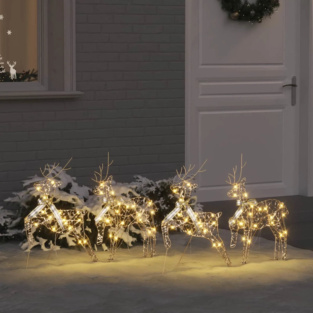 Renne LED con 80 LED 4 pz Oro PET CFW5742800