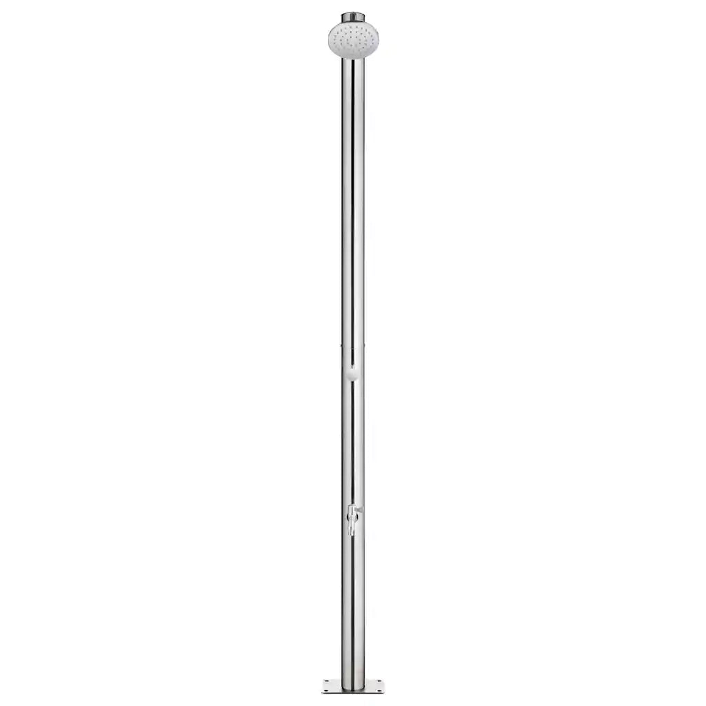 Doccia da Giardino con Base Marrone 220 cm in Acciaio Inox cod mxl 53757