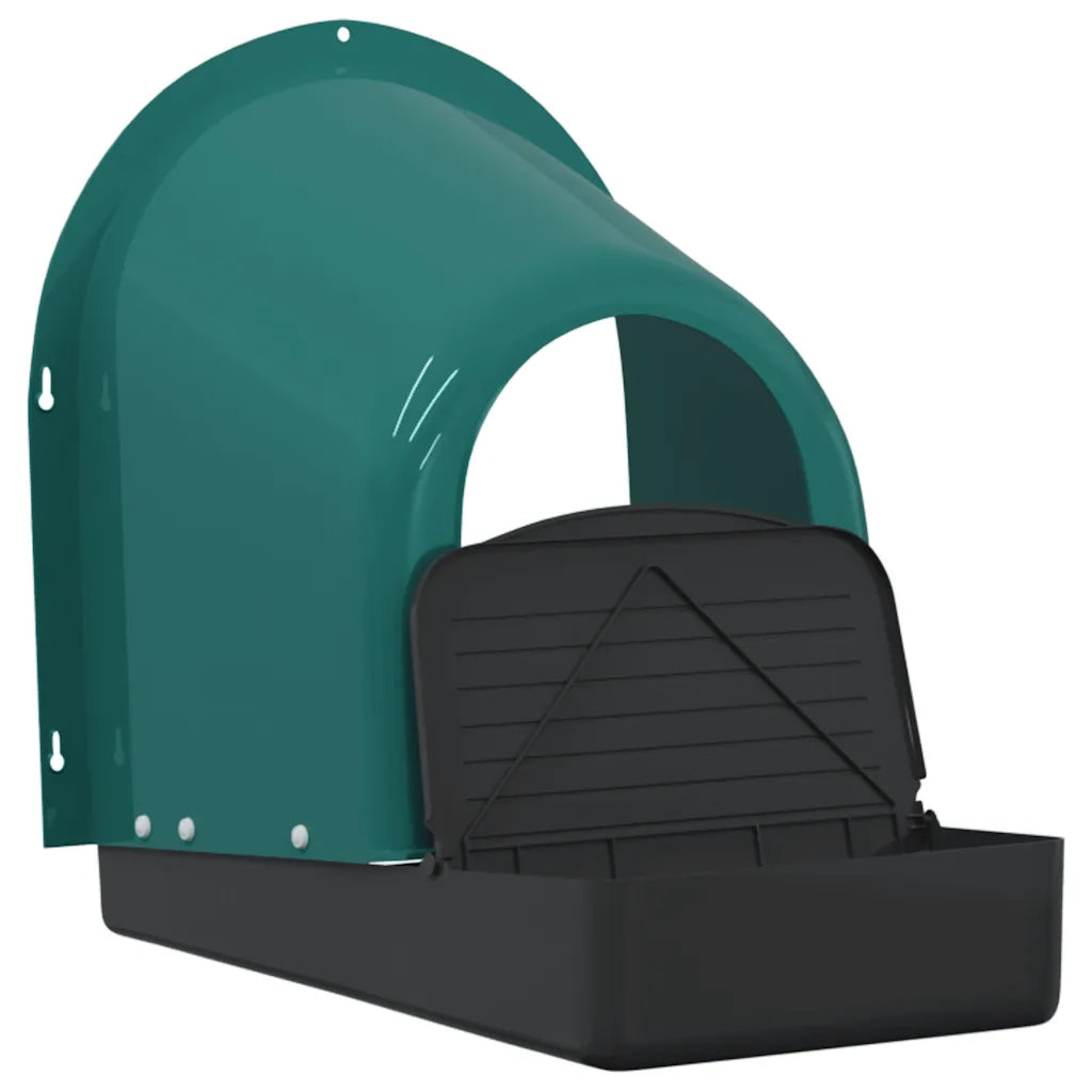 Nidi per Galline 4 pz da Parete in Plastica Verde Scuro 4104906