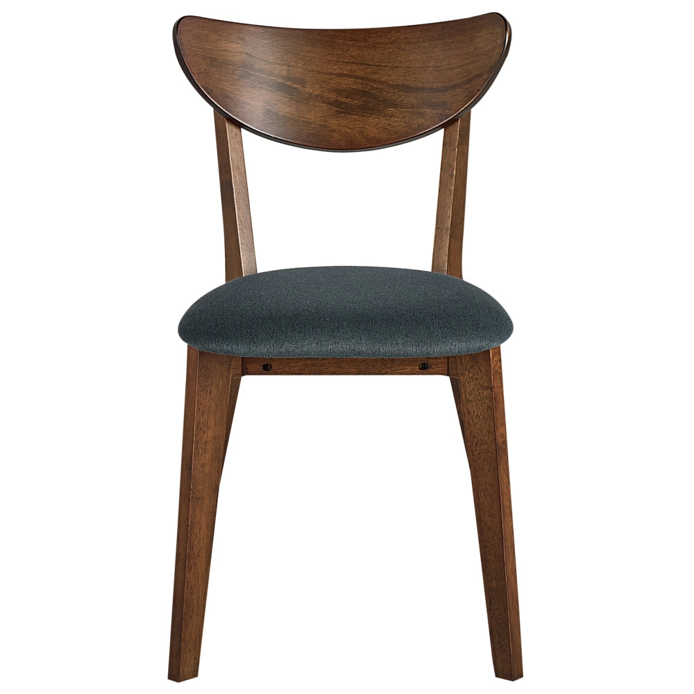 Set di 2 sedie da pranzo in legno scuro con decorativo design moderno e tradizionale