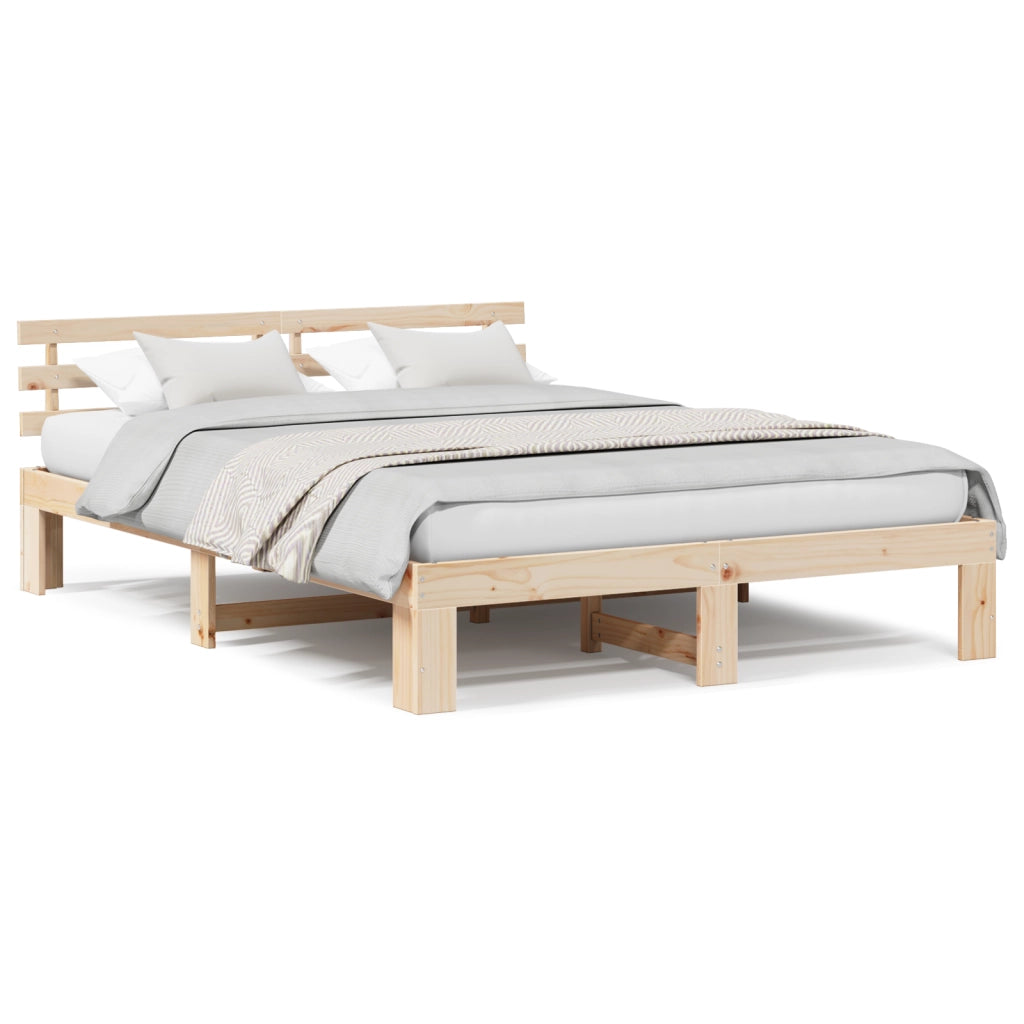 Struttura Letto in Pino Naturale Legno Naturale