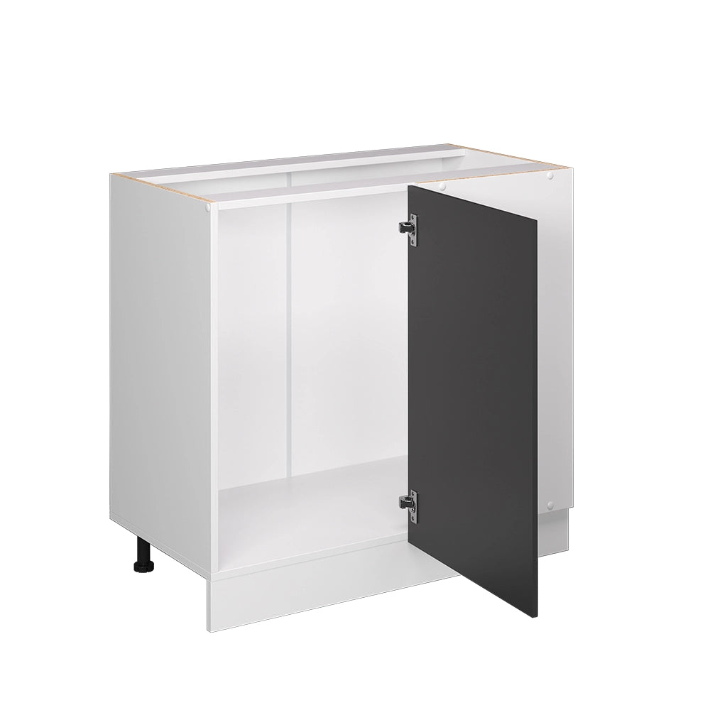 Vicco Mobile ad angolo cucina Antracite casa di campagna 86 cm PL Marmo