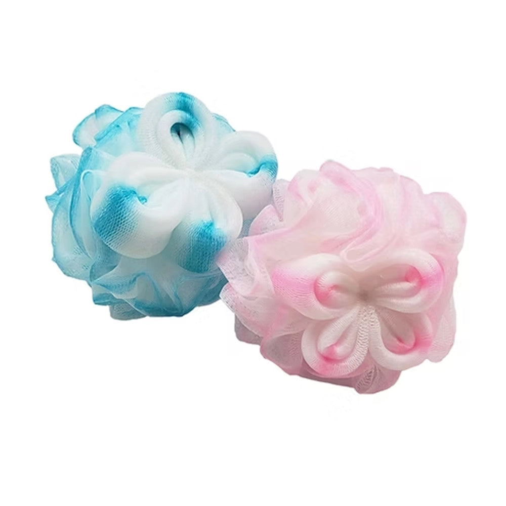 Trade Shop - Set 2pz Spugna A Rete Esfoliante Retina Doccia Bagno Flower Colorate Marmorizzate 79305 -