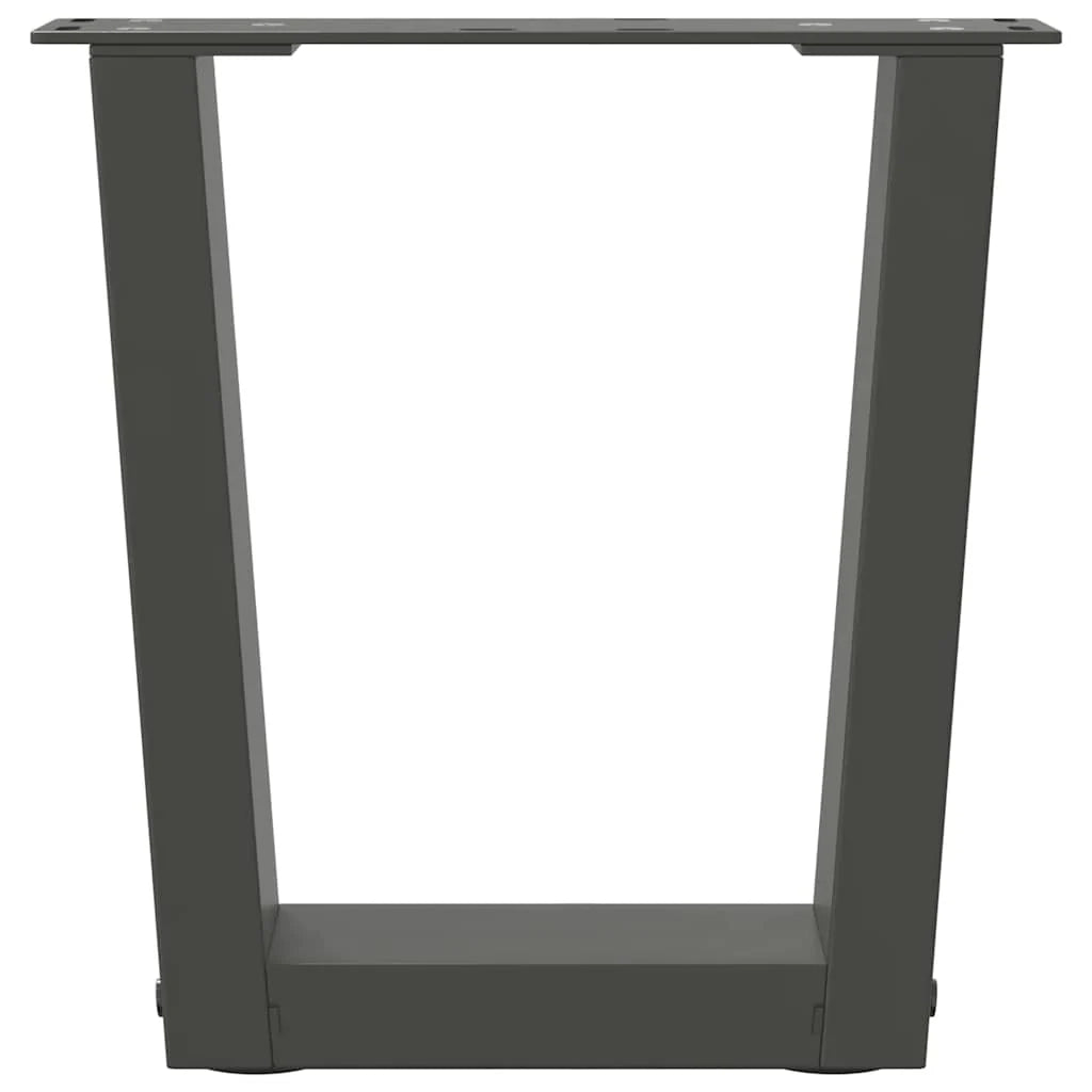 Set di 2 gambe per tavolino a V 40 x 30 x 31 cm stabilità ottimale design moderno in acciaio antracite 02_0056894